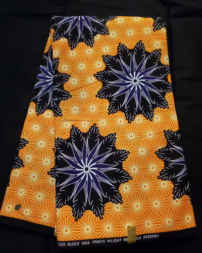Orange Ankara Print Fabric