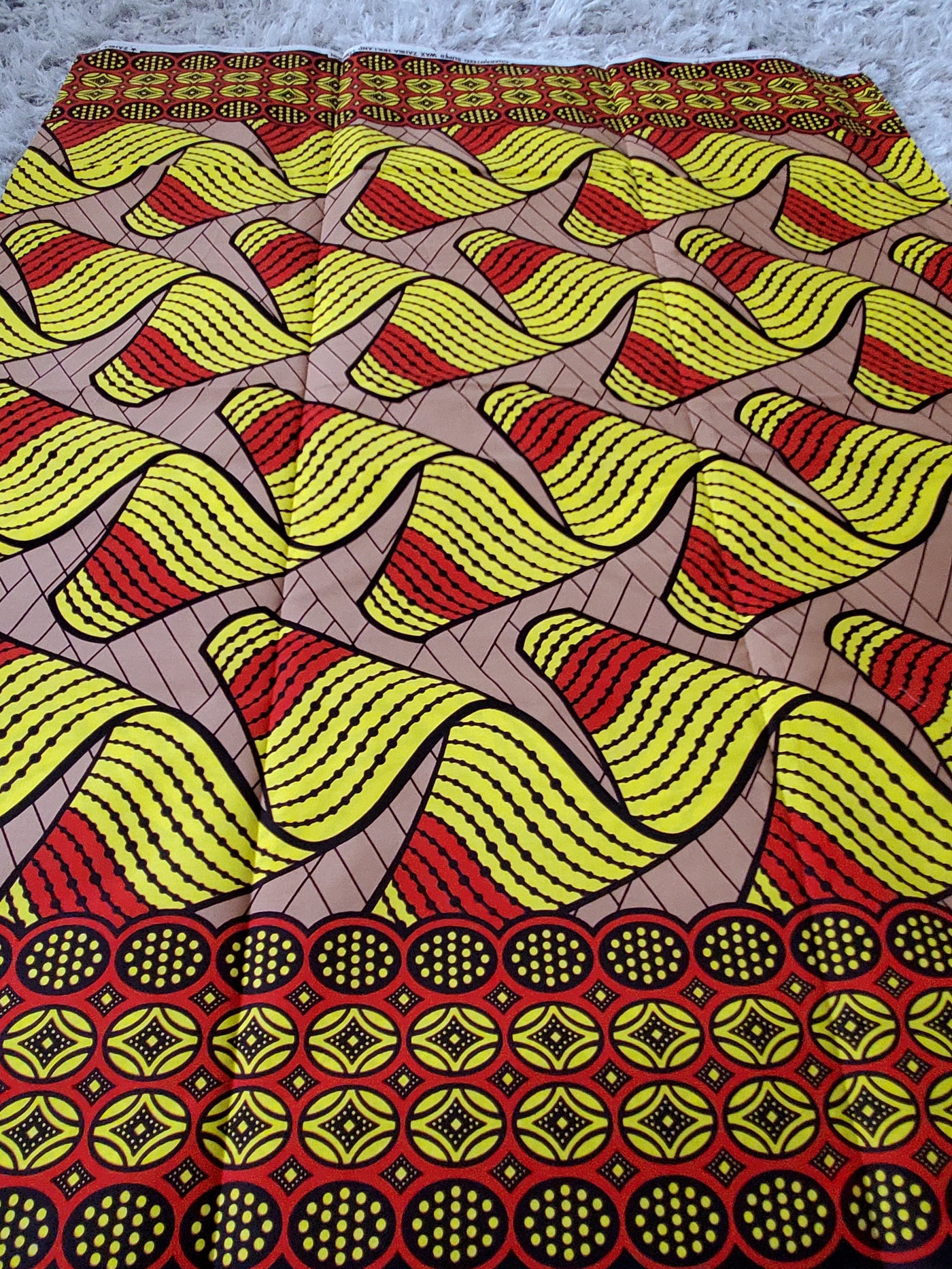Brown Ankara Print Fabric