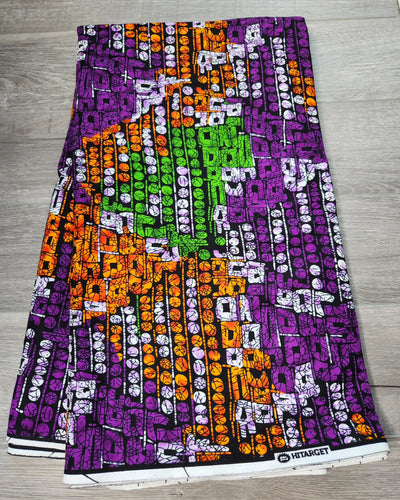 Purple African Print Fabric, Ankara Fabric