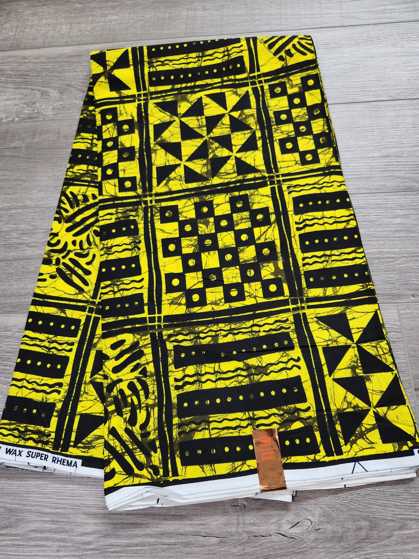 Yellow African Print Fabric, Ankara Fabric