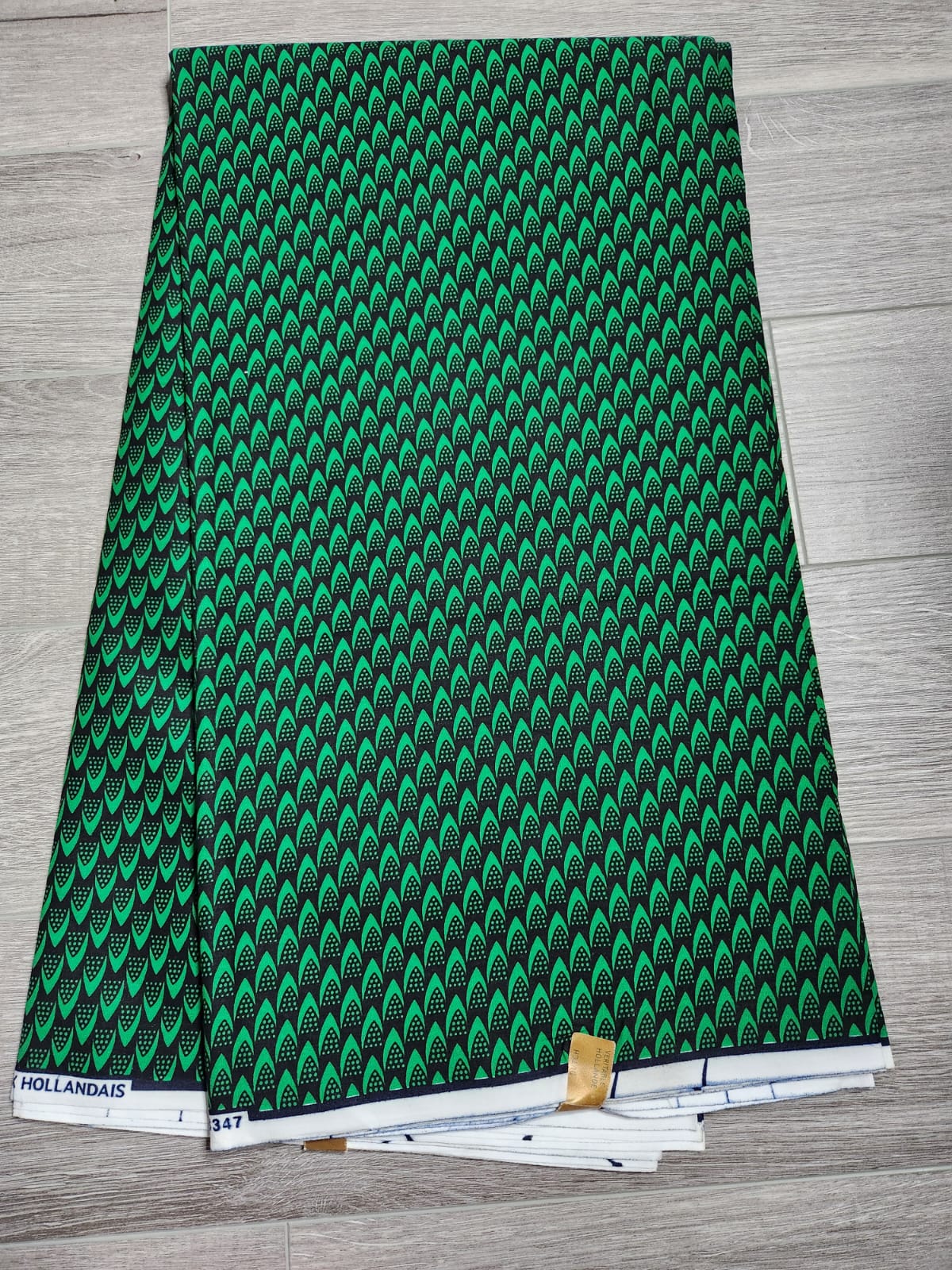 Green and Black African Print Fabric, Ankara Fabric
