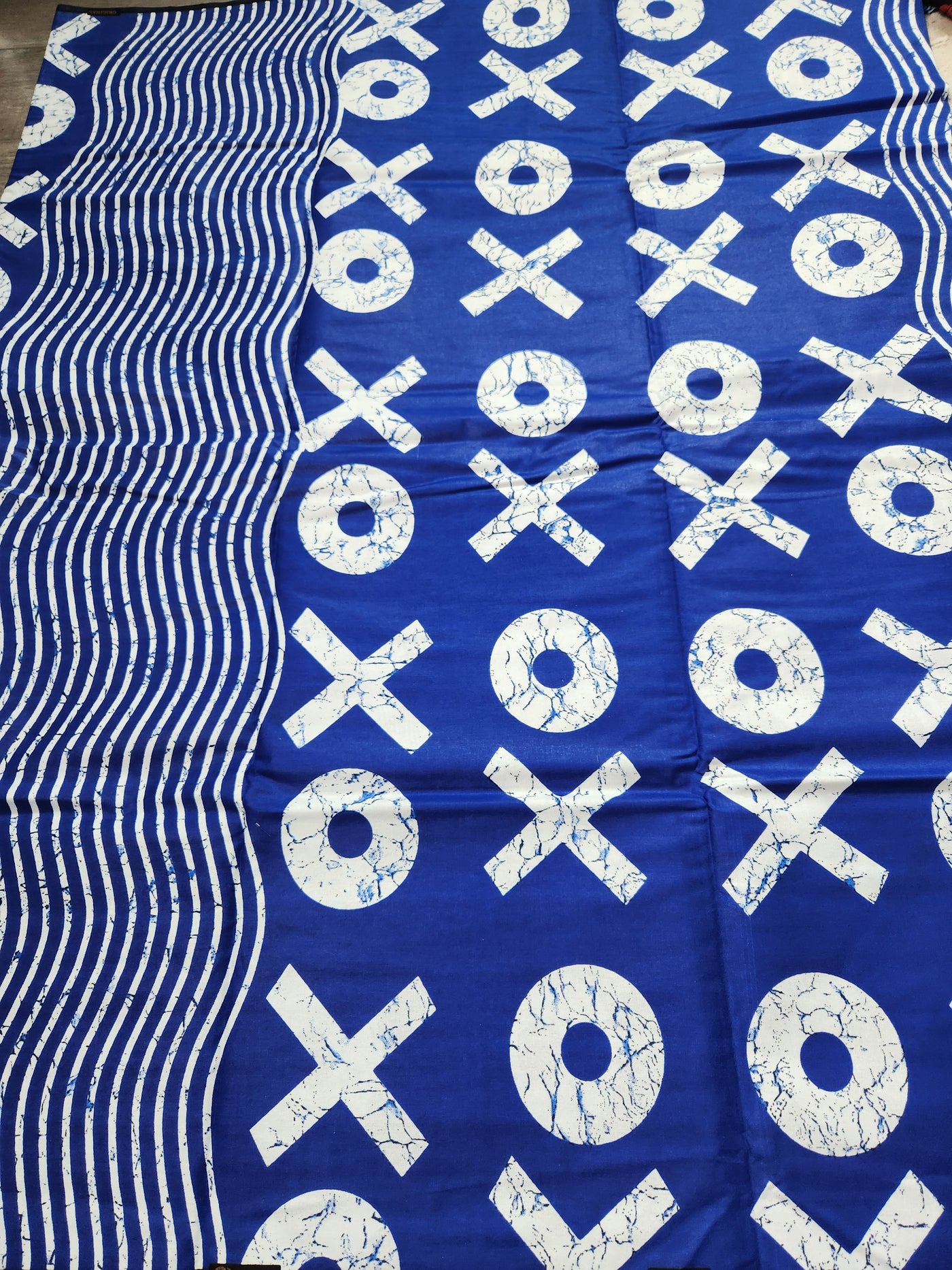Blue and White African Print Fabric, Ankara Fabric