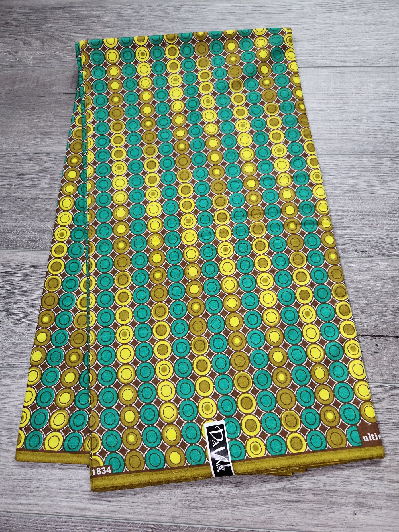Olive Green Daviva African Print Fabric, Ankara Fabric