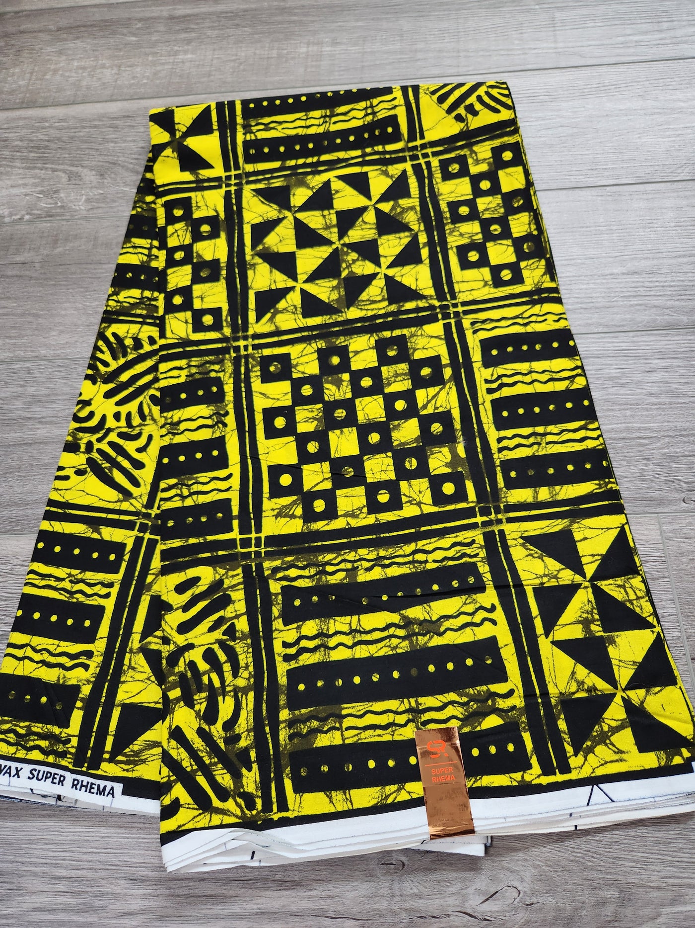 Yellow African Print Fabric, Ankara Fabric