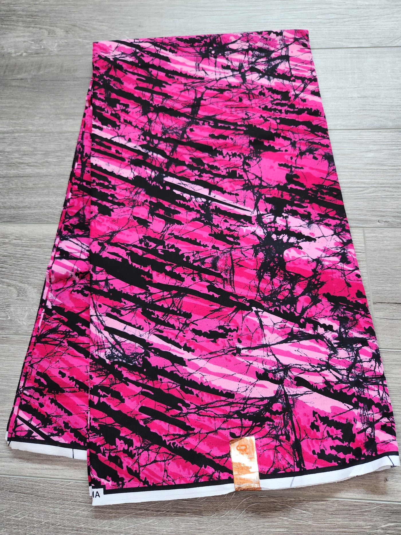 Pink and Black African Print Fabric, Ankara Fabric