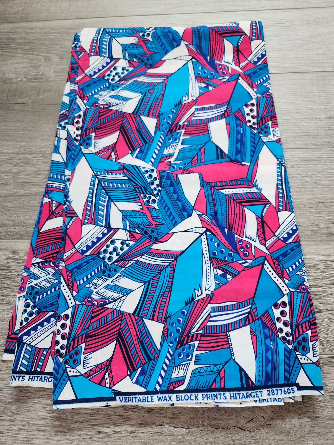 Pink and Blue African Print Fabric, Ankara Fabric