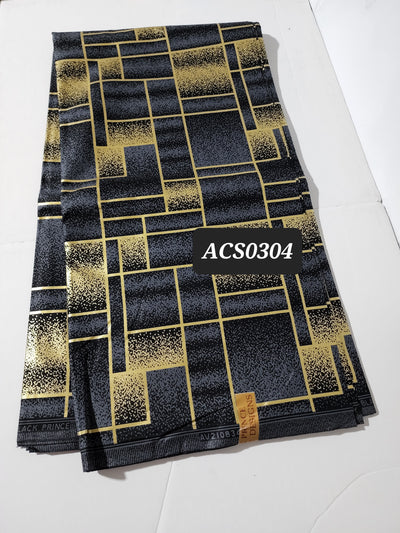 Java Gold Ankara Fabric, ACS0304