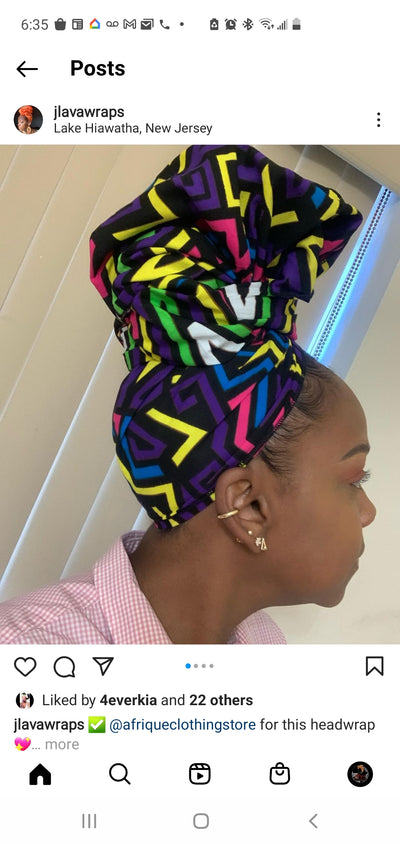 Purple Headwrap, African Fabric Headwrap. Ankara Headwrap