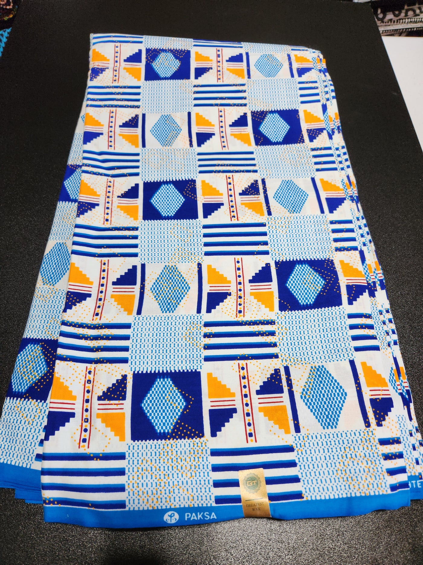 Blue and White Tribal Ankara Fabric