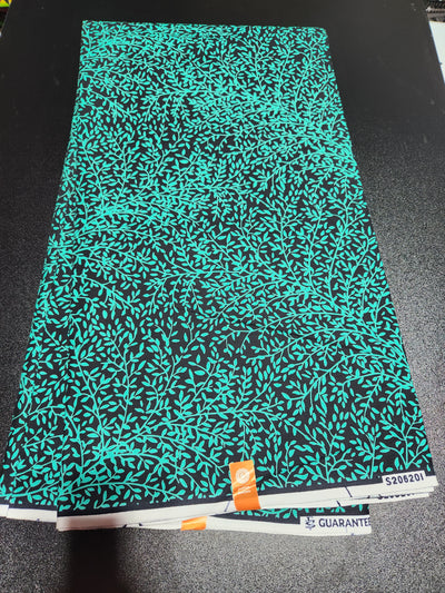 Teal Ankara Print Fabric