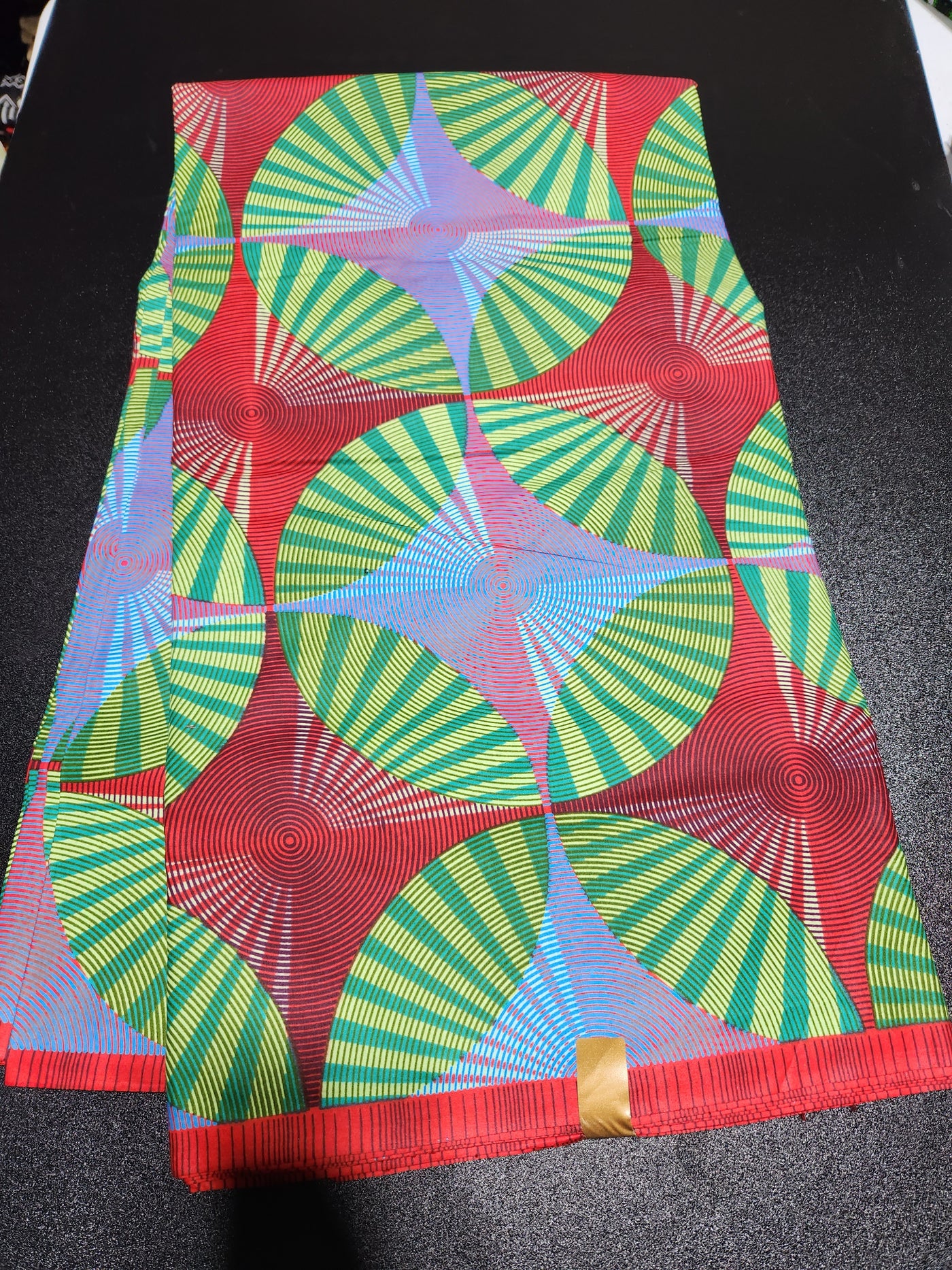 Red and Green Ankara Print Fabric