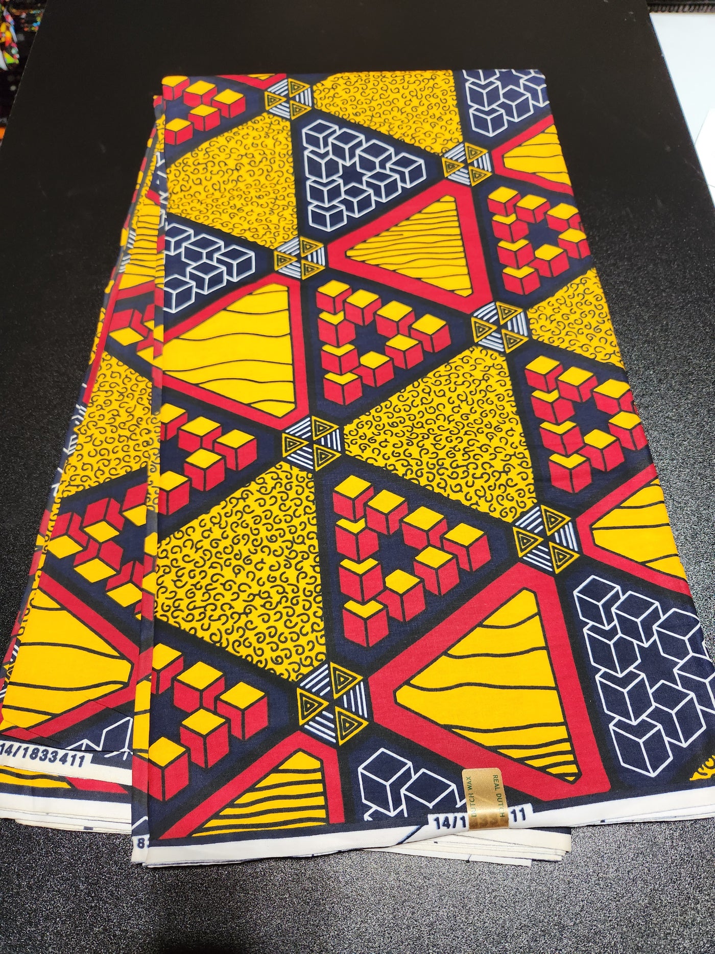 Yellow and Red Ankara Print Fabric