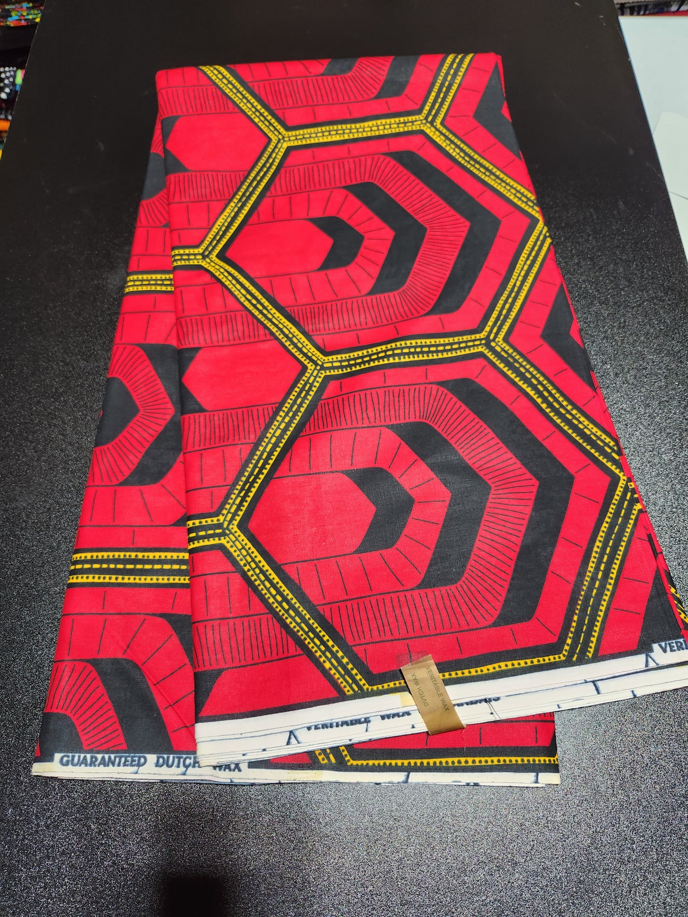 Red Ankara Print Fabric