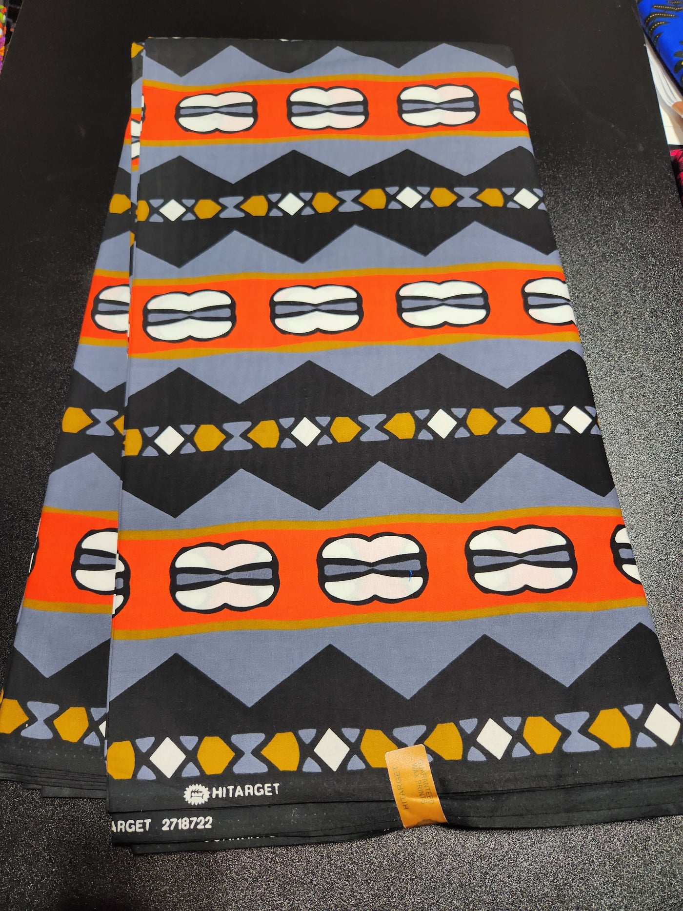 Gray Tribal Ankara Print Fabric