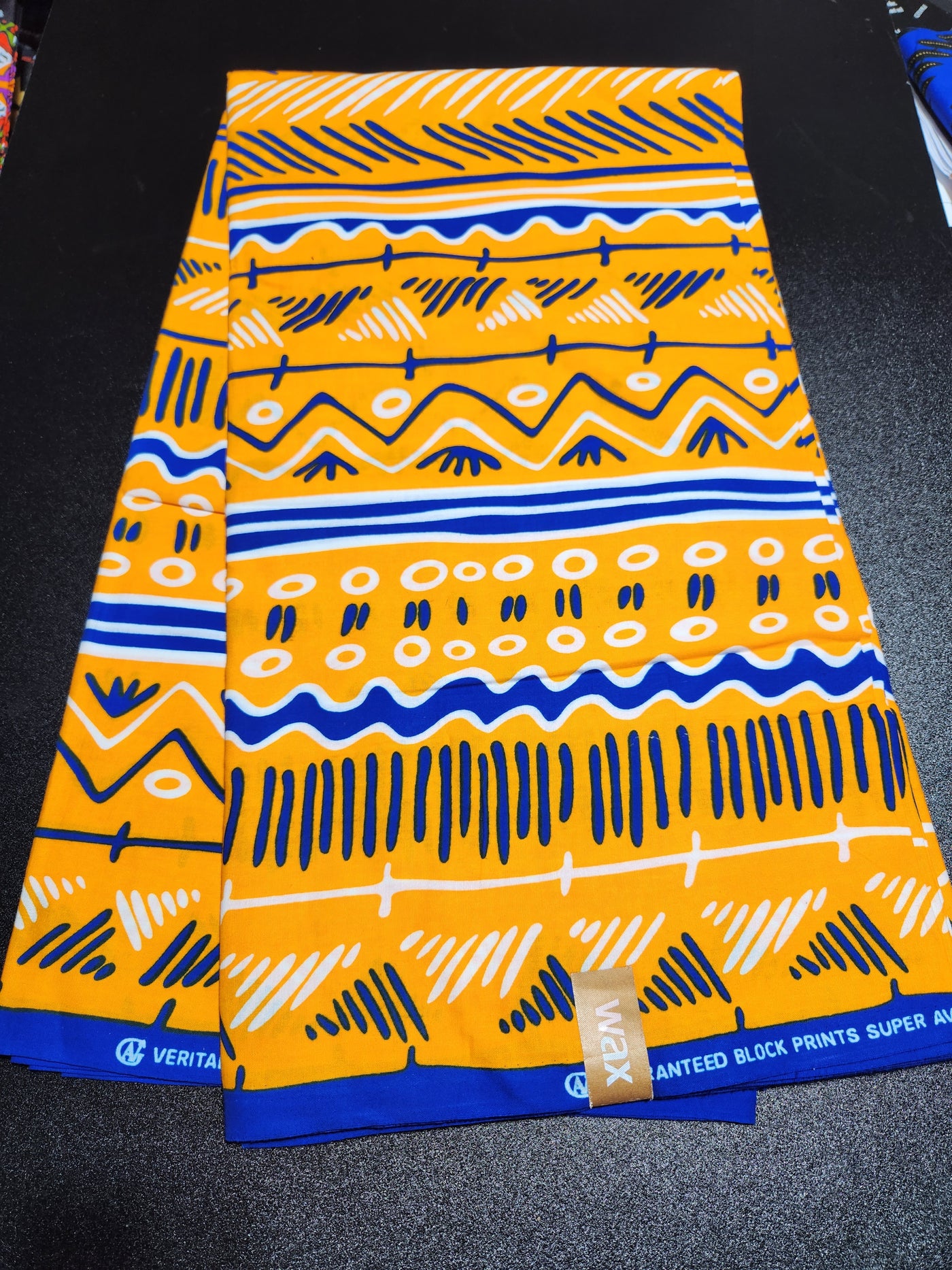 Orange Tribal Ankara Print Fabric