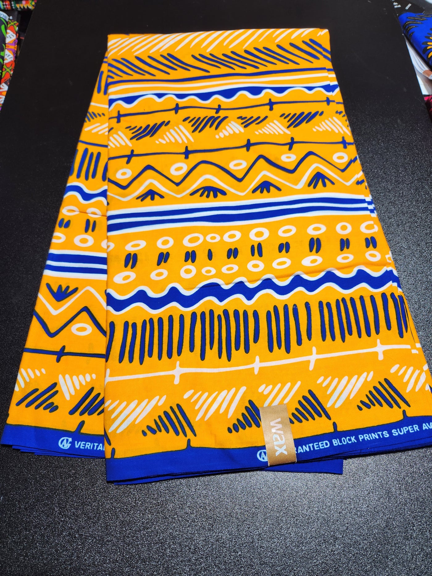 Orange Tribal Ankara Print Fabric