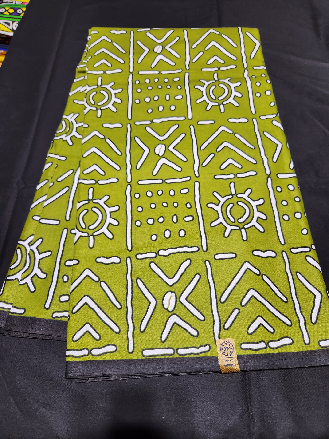 Green Tribal Ankara Print Fabric ACS2000