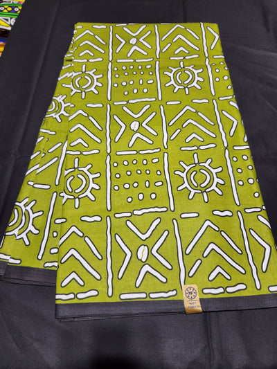 Green Tribal Ankara Print Fabric ACS2000