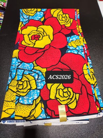 Multicolor Ankara Print Fabric ACS2026