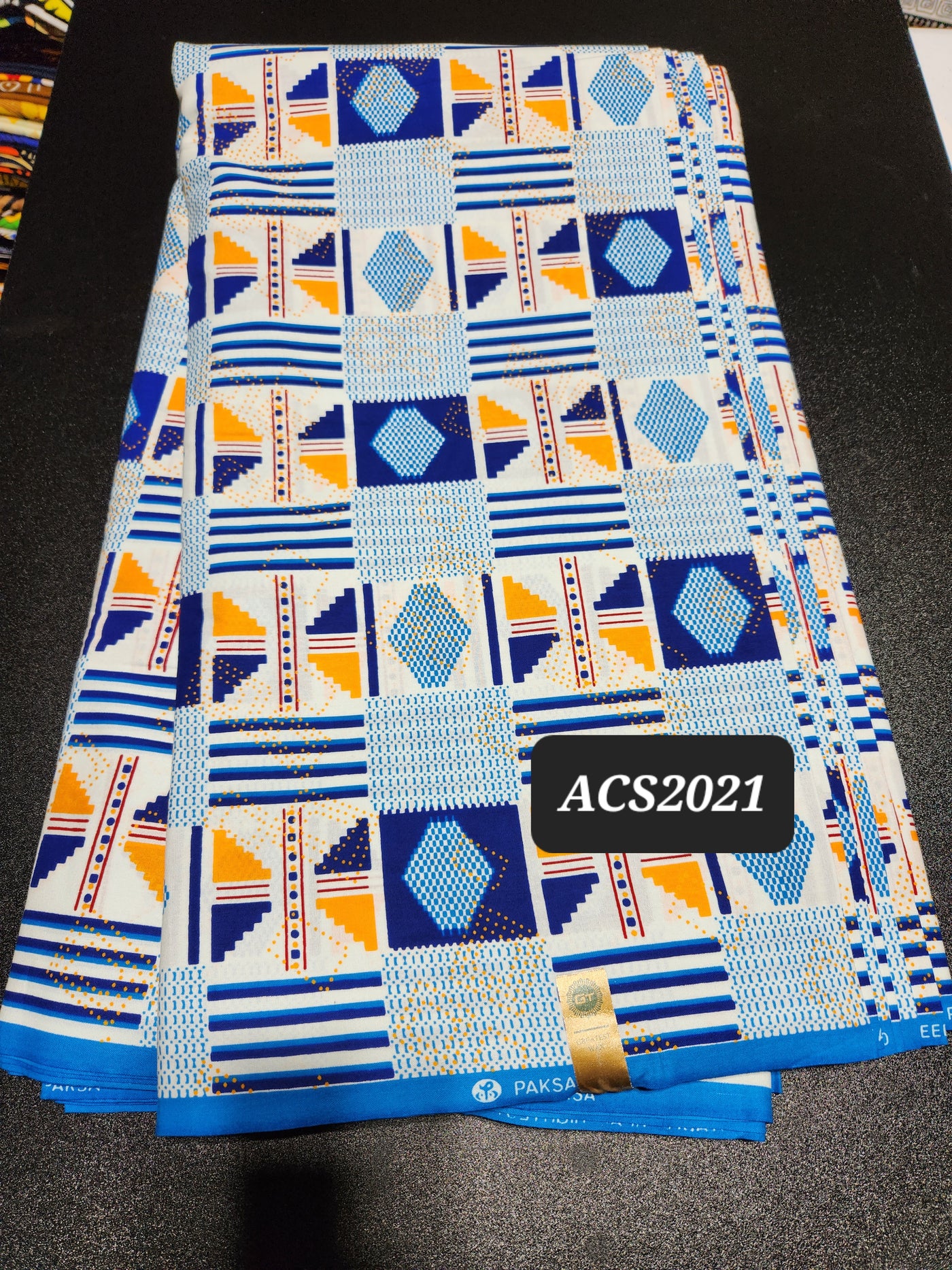 Blue Ankara Print Fabric ACS2021