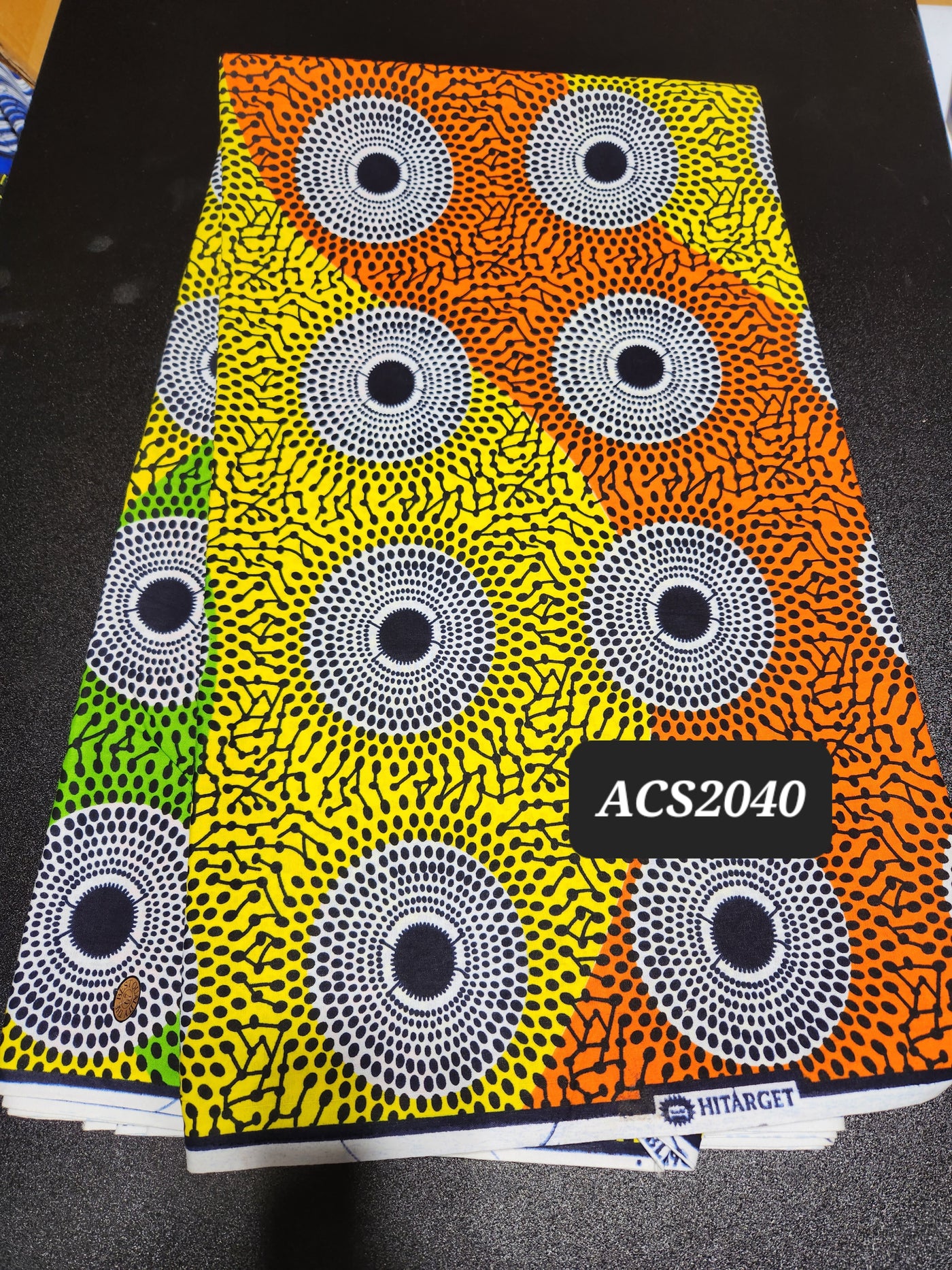 Yellow Ankara Print Fabric ACS2040