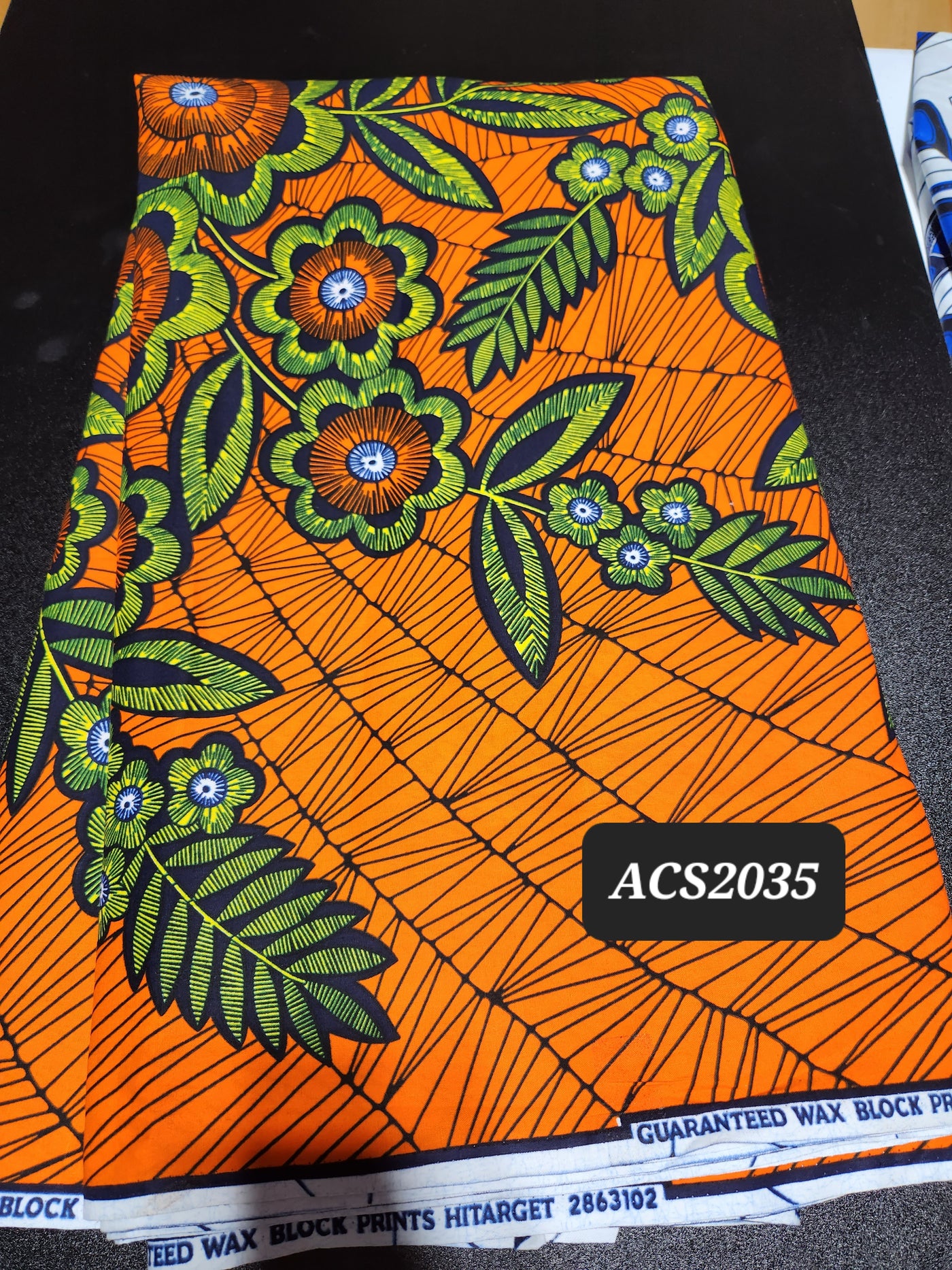 Orange Ankara Print Fabric ACS2035