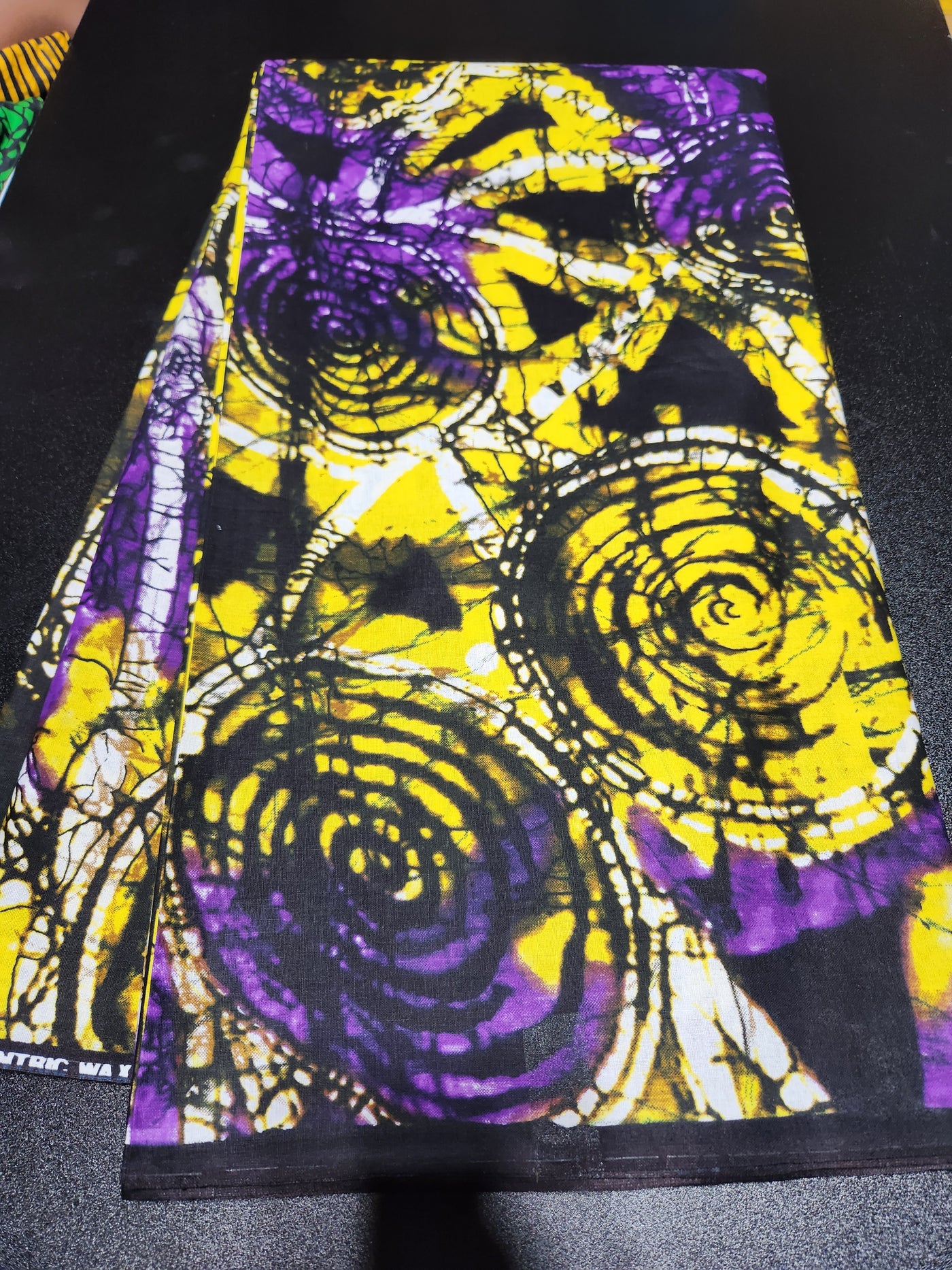Purple and Yellow Tie-dye Ankara Fabric ACS2078