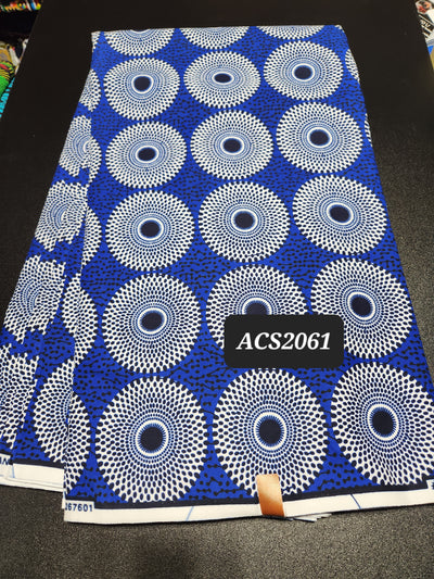 Blue Ankara Print Fabric ACS2061