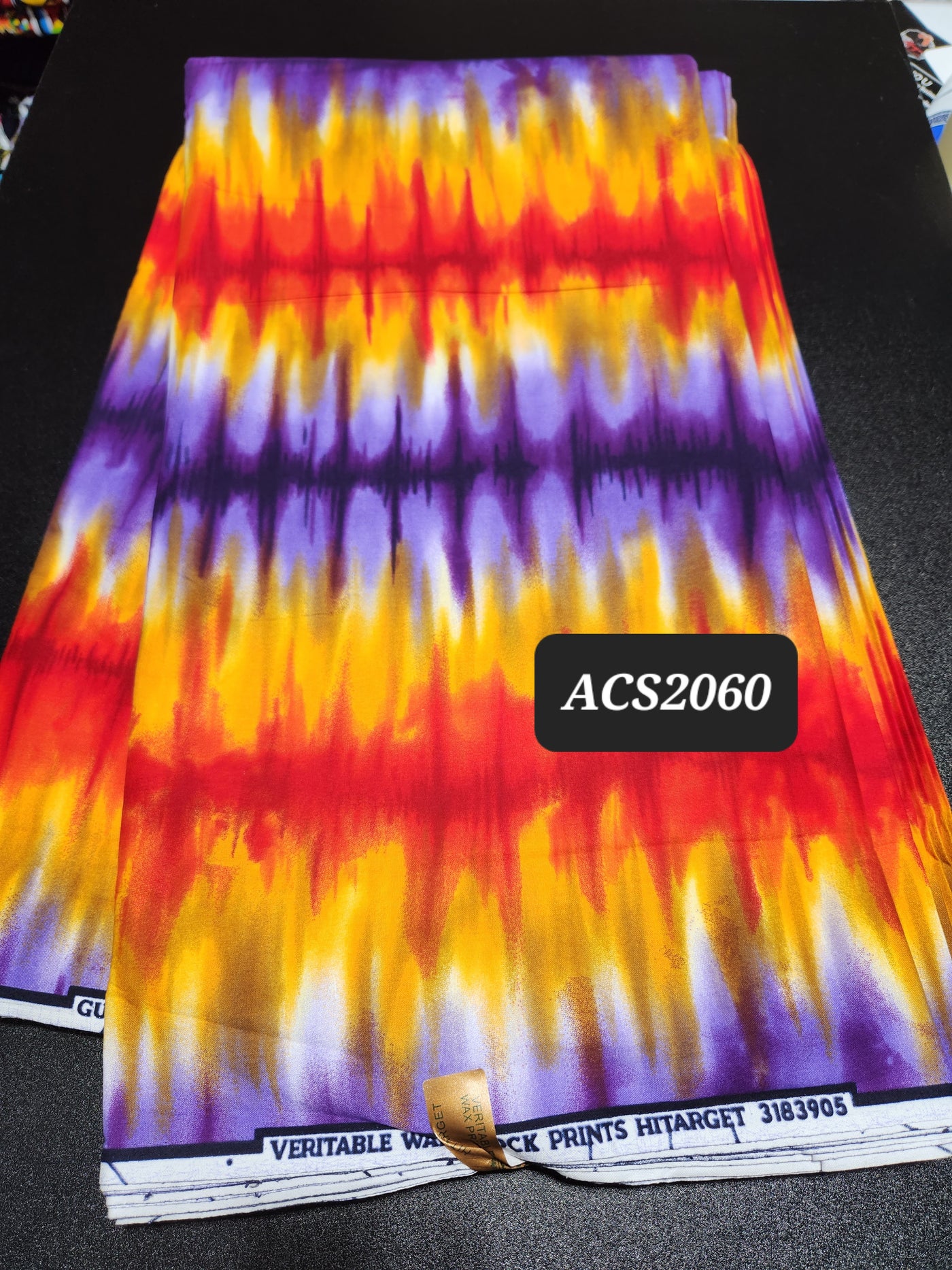Purple and Orange Ankara Print Fabric ACS2060