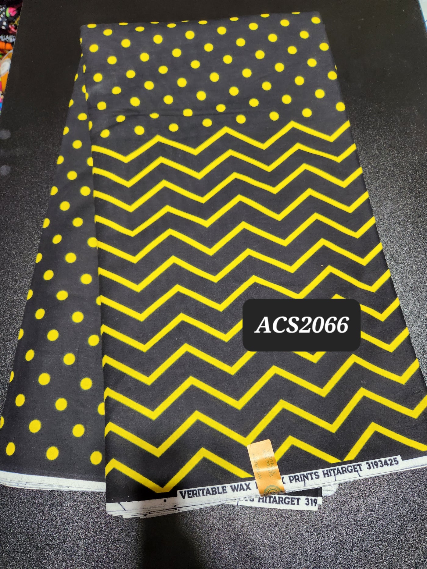 Black Ankara Print Fabric ACS2066