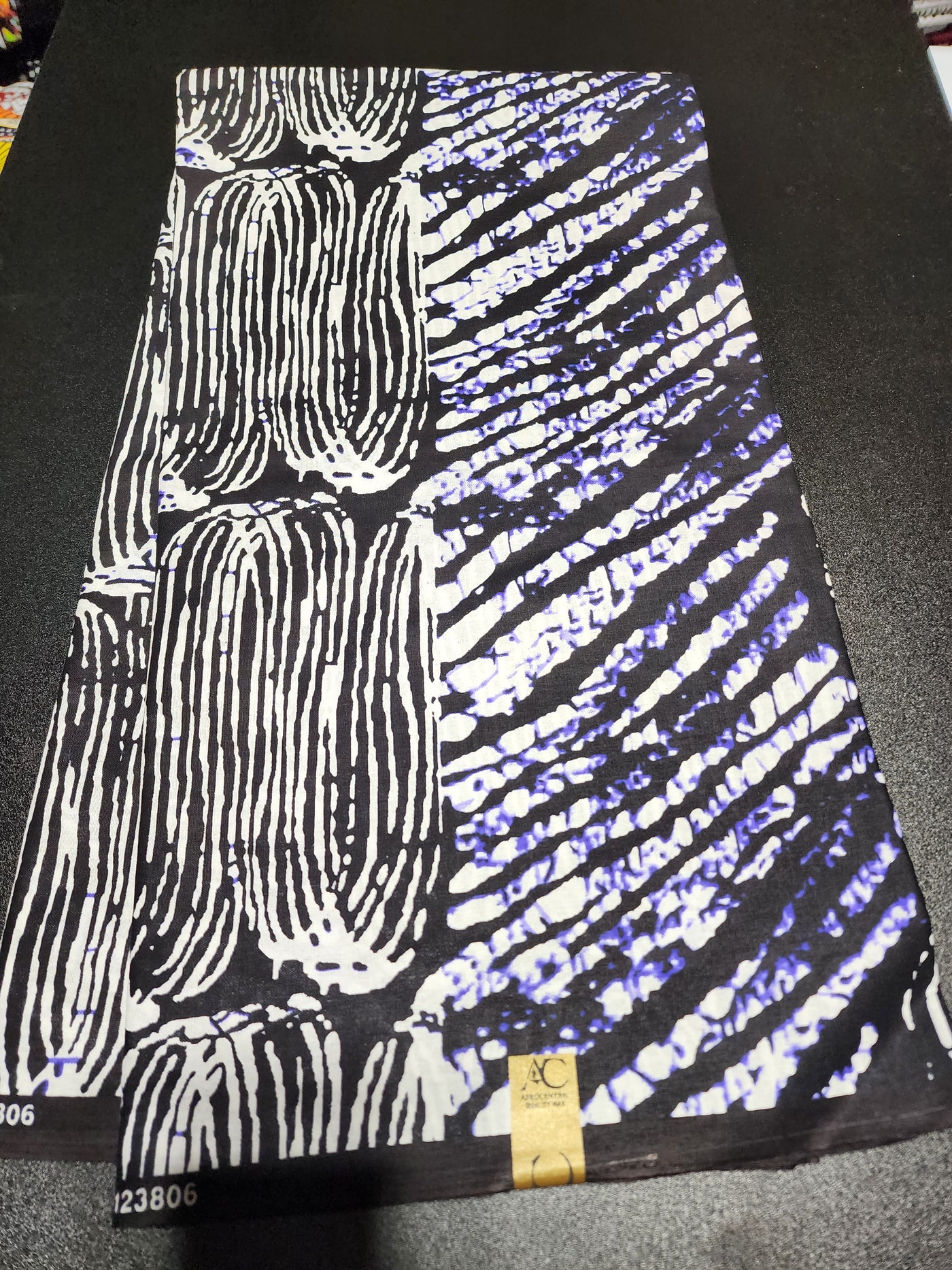 Monochrome Tie Dye Adire Ankara Print Fabric ACS2075