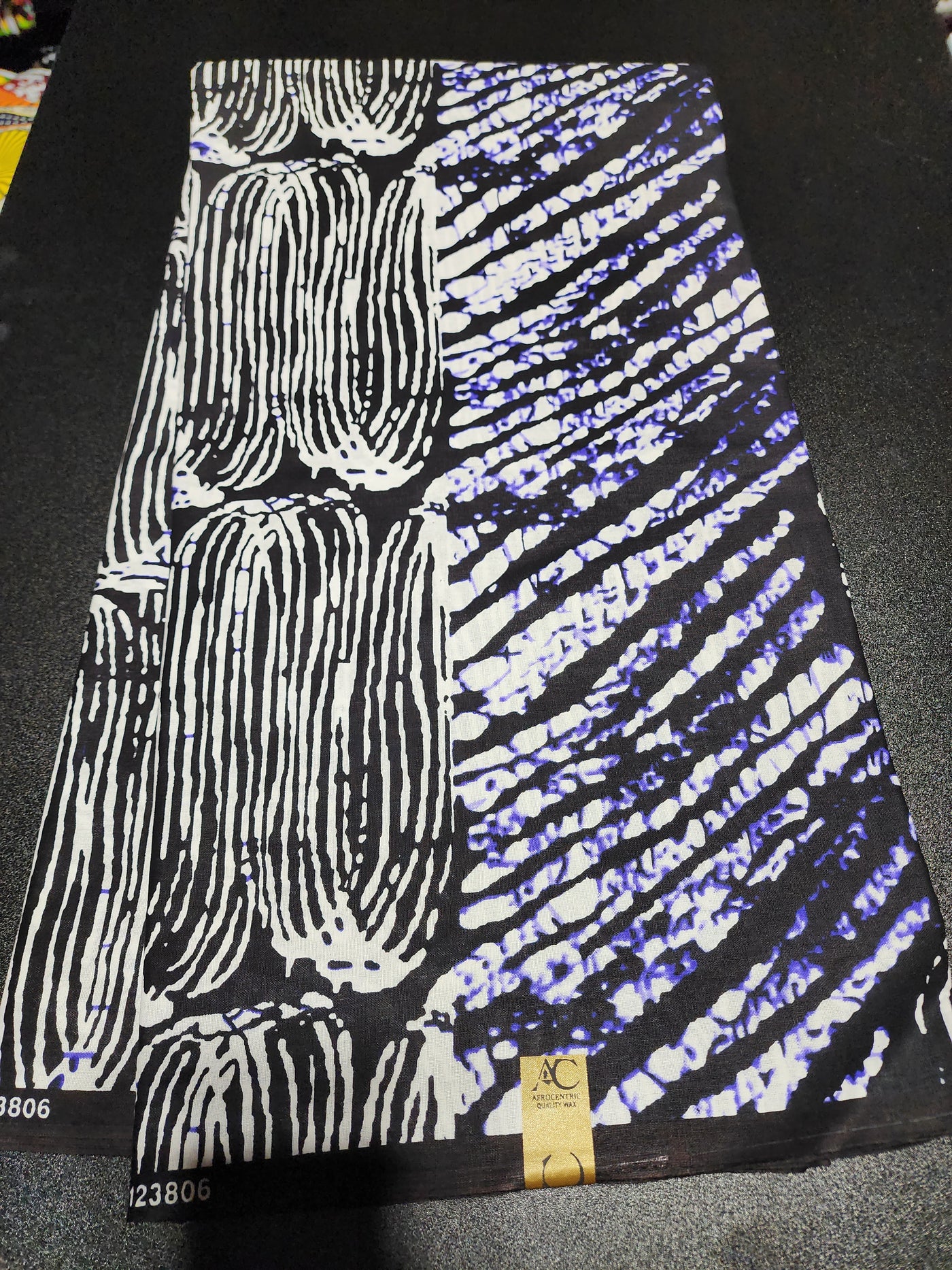 Monochrome Tie Dye Adire Ankara Print Fabric ACS2075