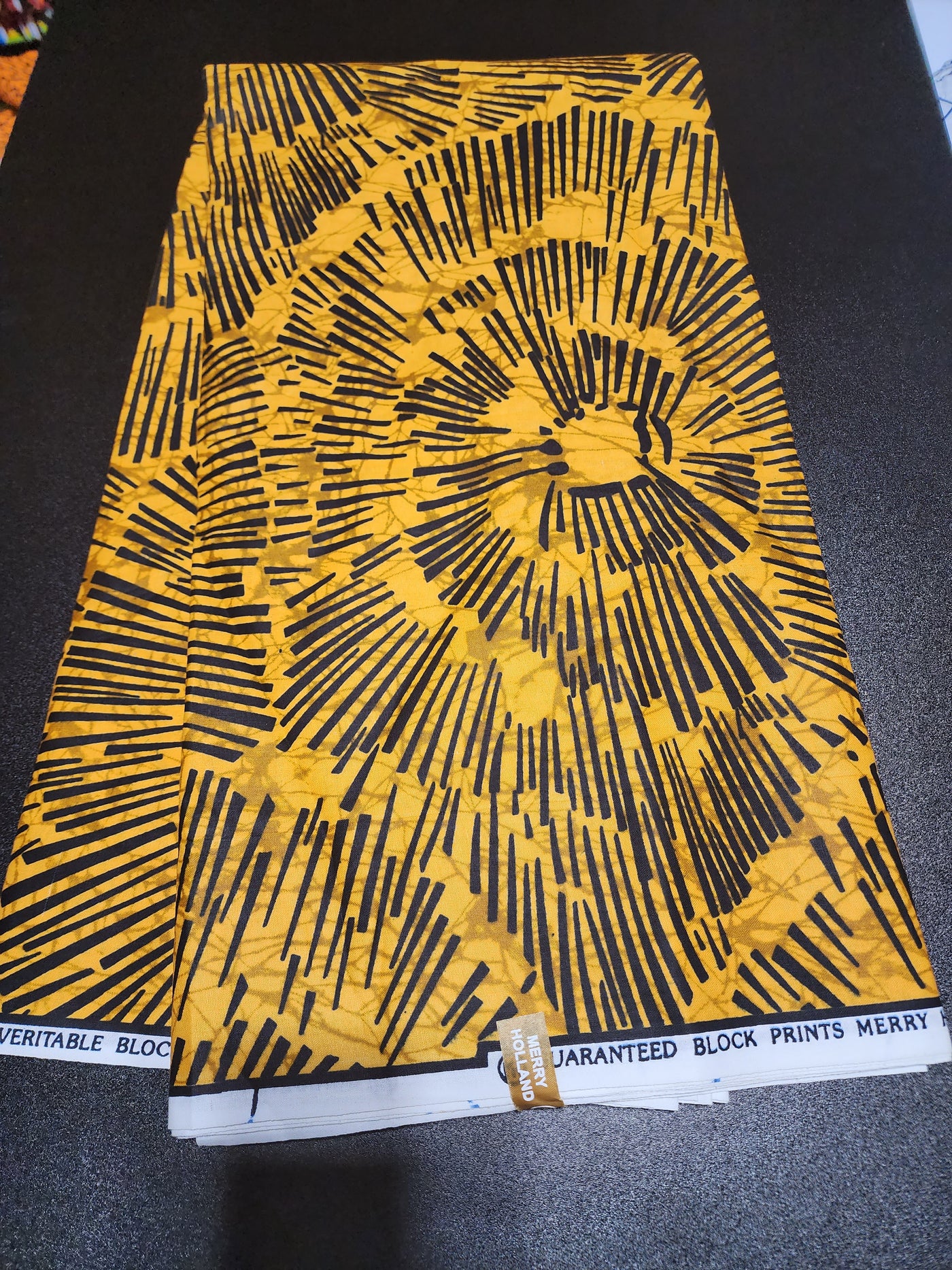 Gold Ankara Print Fabric ACS2083