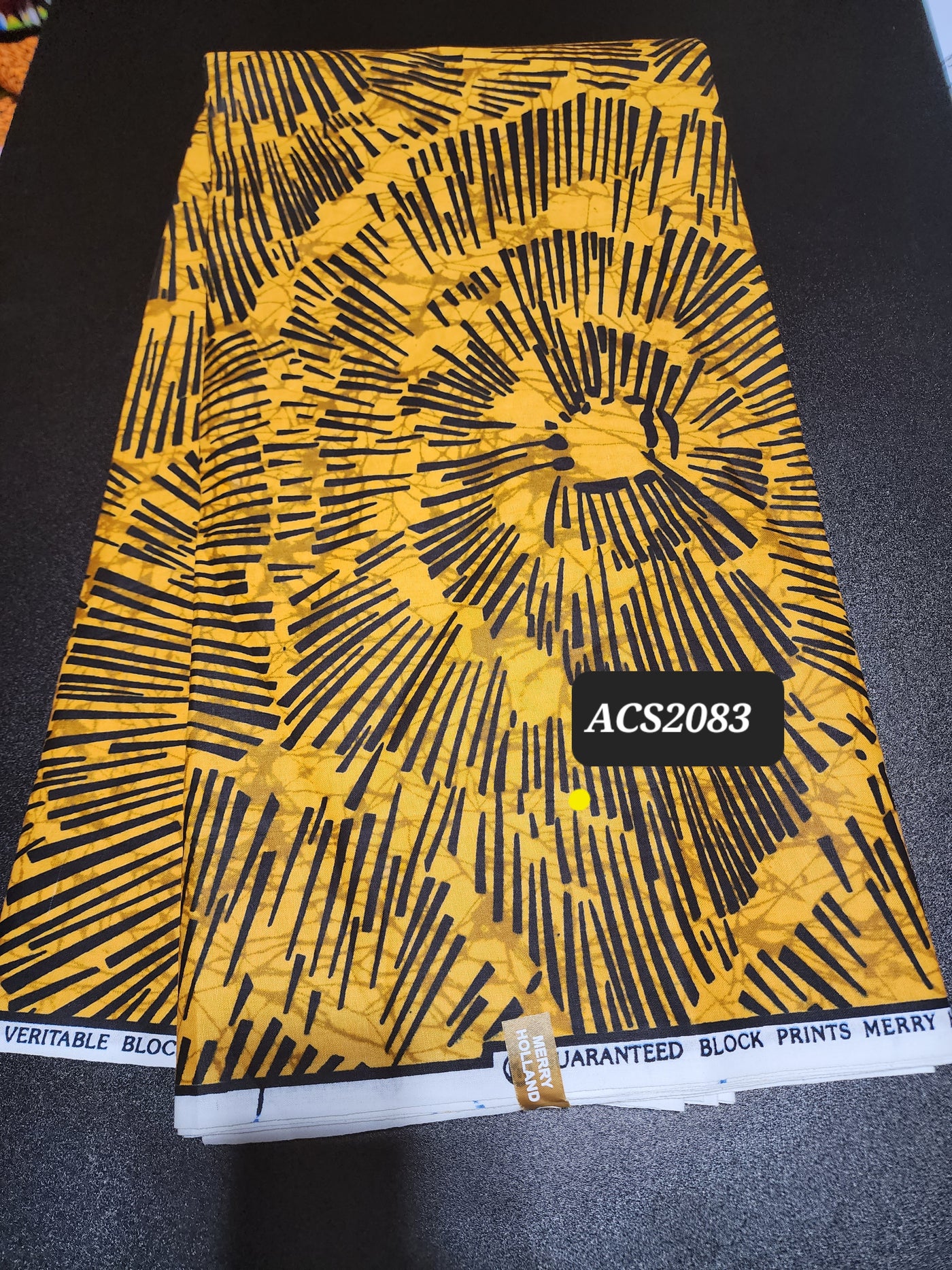 Gold Ankara Print Fabric ACS2083