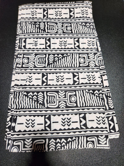 Monochrome Ankara Print Fabric ACS2092