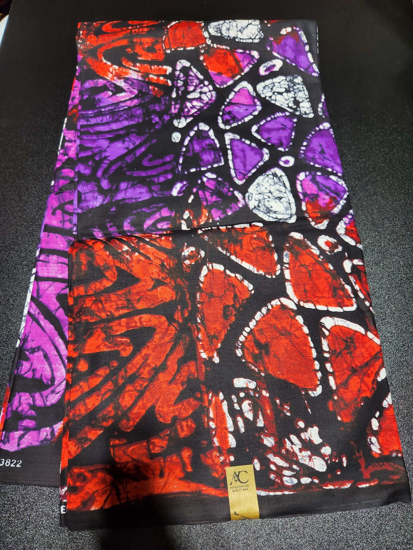 Purple and Red Tie-dye Ankara Fabric ACS2102