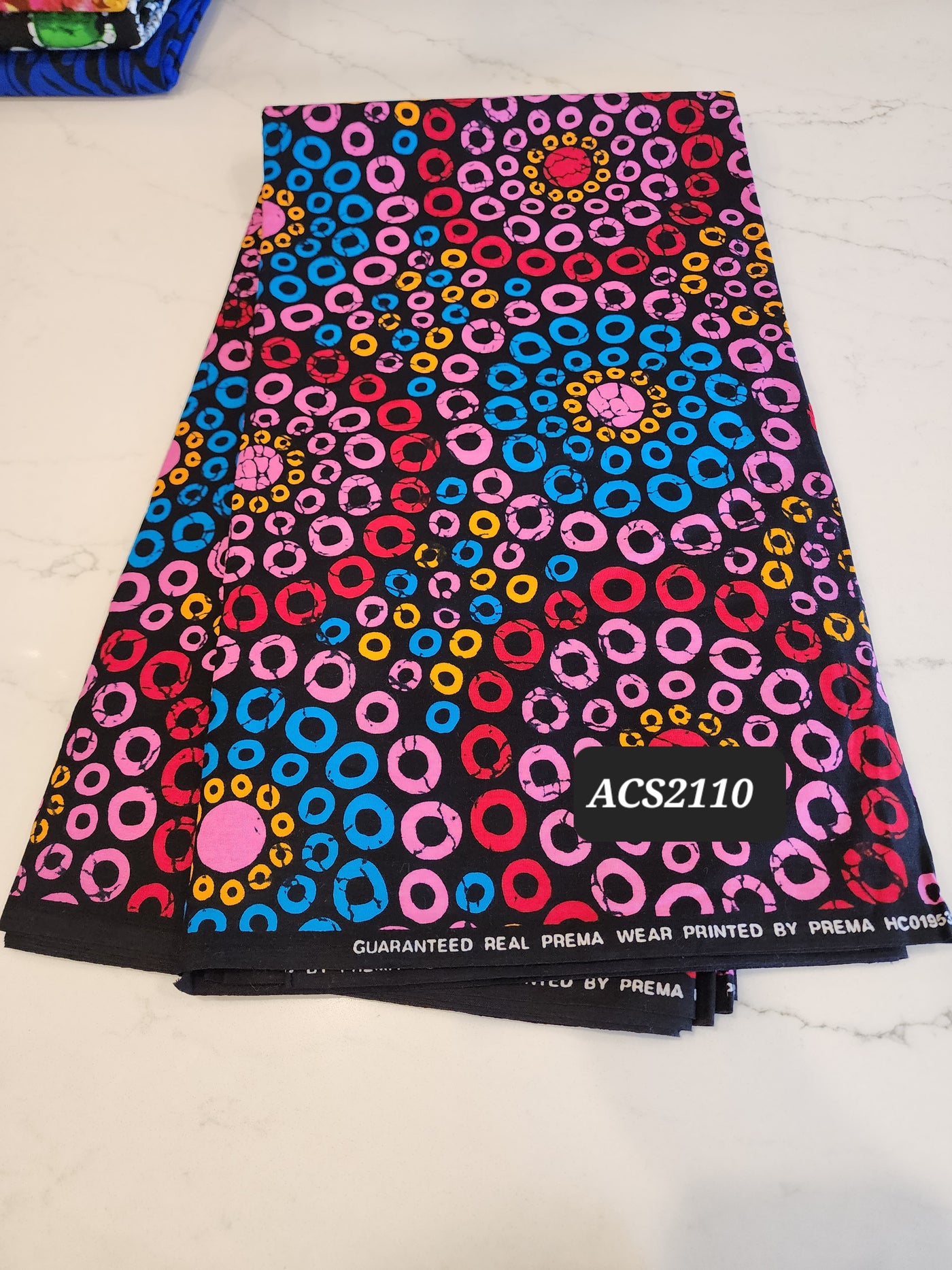 Pink and Blue  Ankara Fabric ACS2110