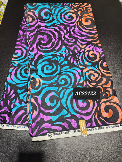 Multicolor Ankara Print Fabric, ACS2123