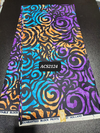 Multicolor Ankara Print Fabric, ACS2124