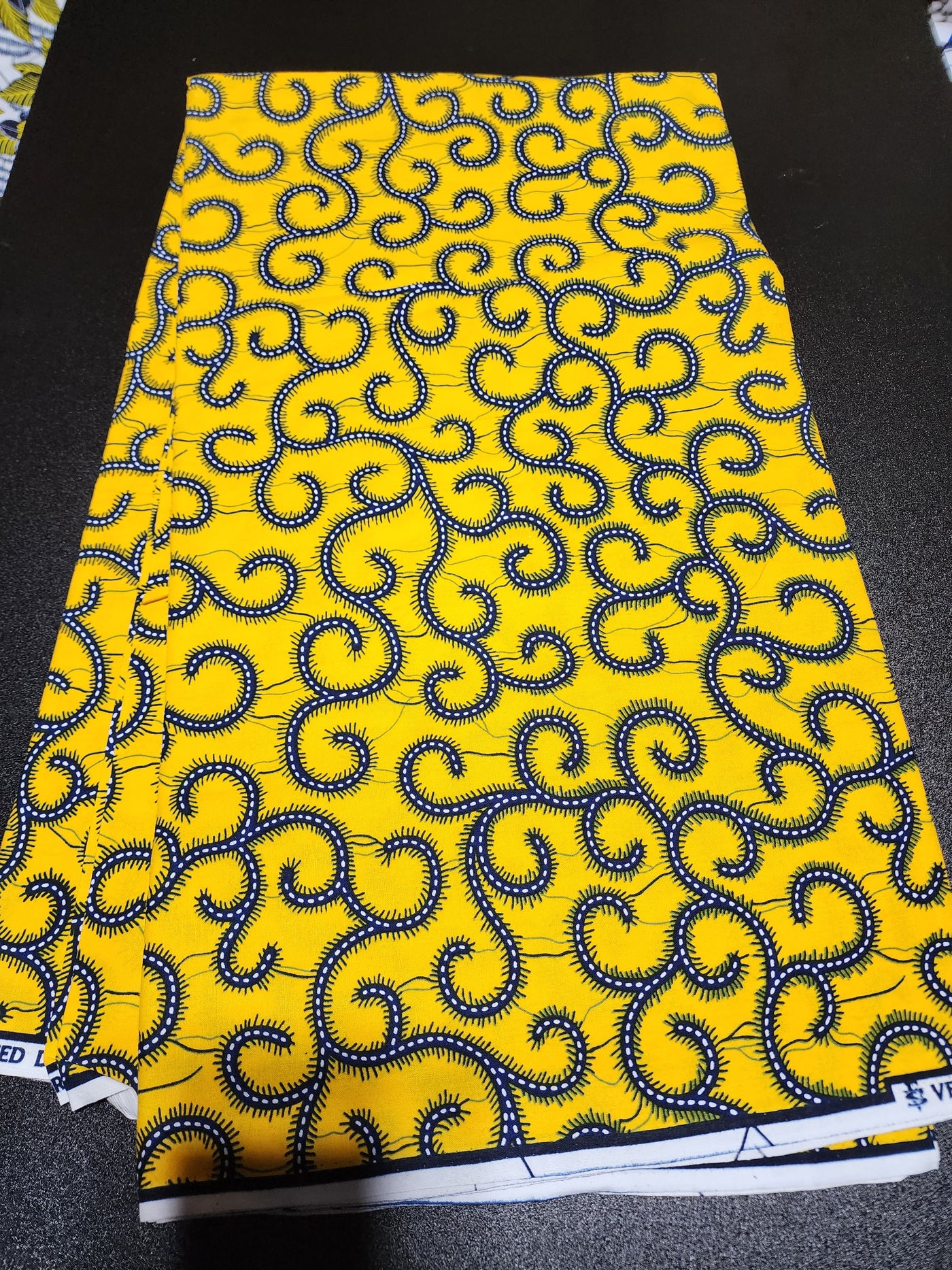 Yellow Ankara Print Fabric, ACS2153