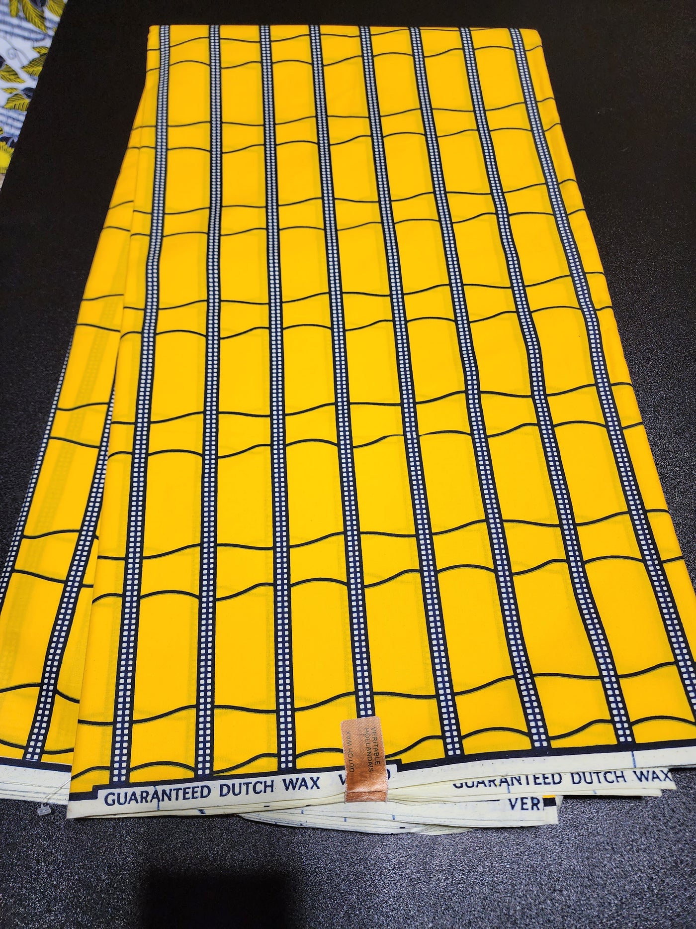 Yellow Ankara Print Fabric, ACS2151