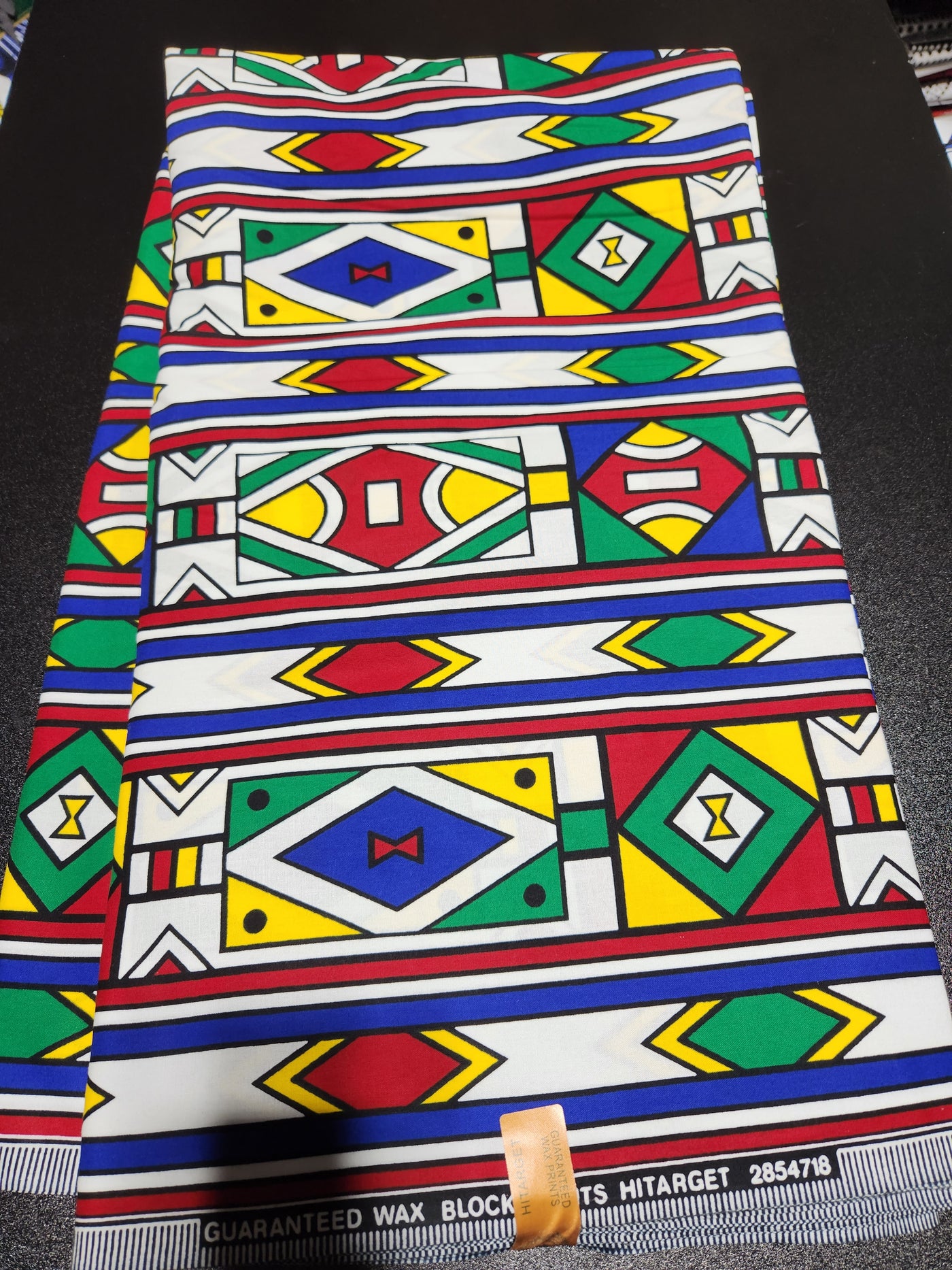 White Tribal Ankara Print Fabric, ACS2177