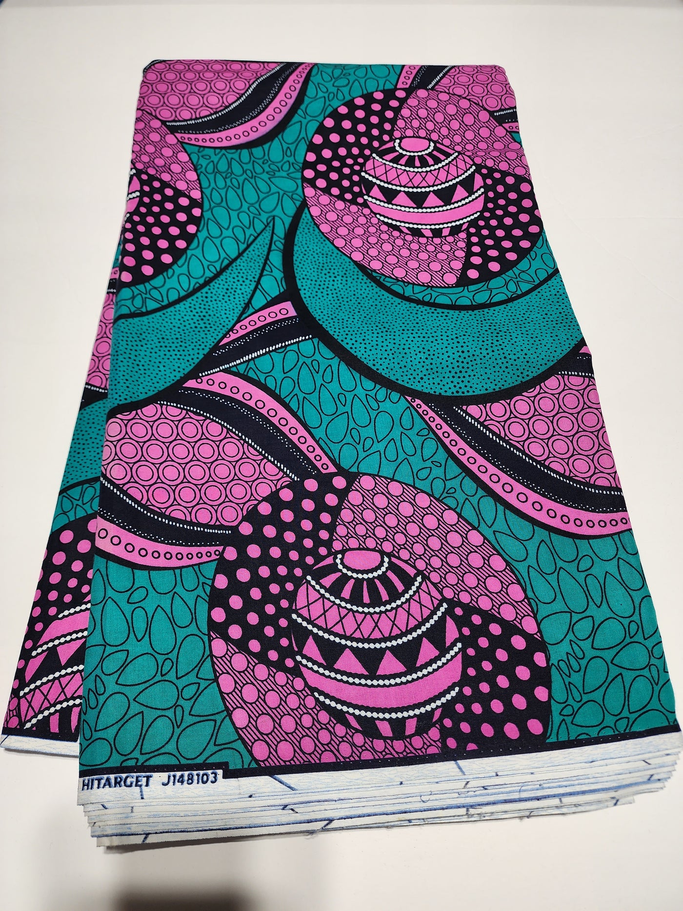 Teal Ankara Print Fabric, ACS2147