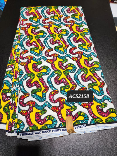 Multicolor Ankara Print Fabric, ACS2158
