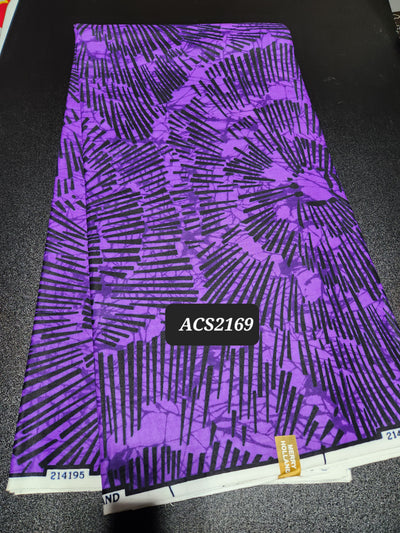 Purple Ankara Print Fabric, ACS2169