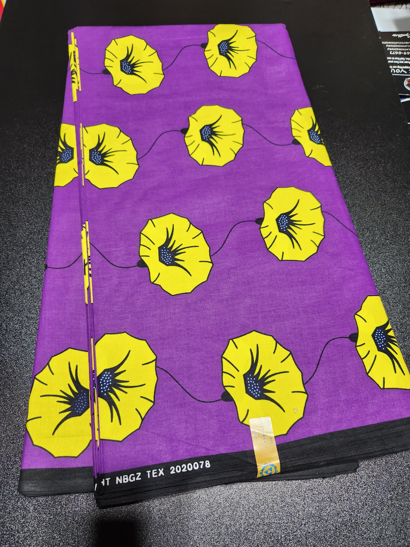 Purple Ankara Print Fabric, ACS2164