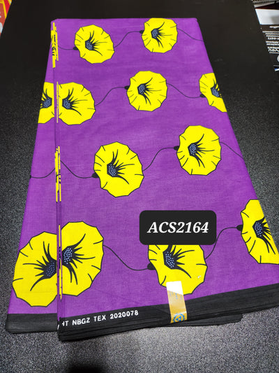 Purple Ankara Print Fabric, ACS2164