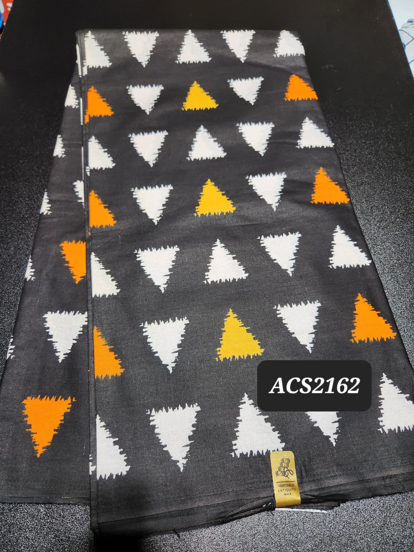 Black and Yellow Tribal Ankara Print Fabric, ACS2162