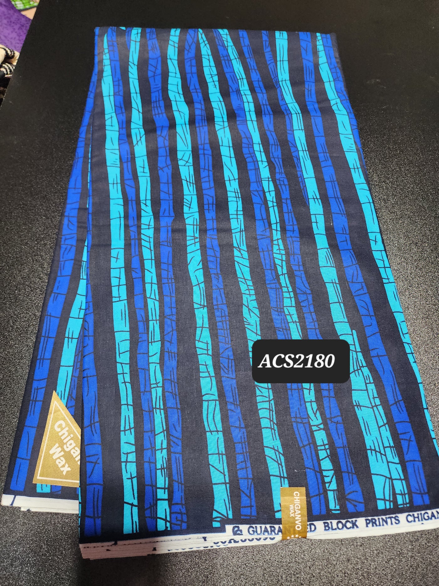 Blue Ankara Print Fabric, ACS2180