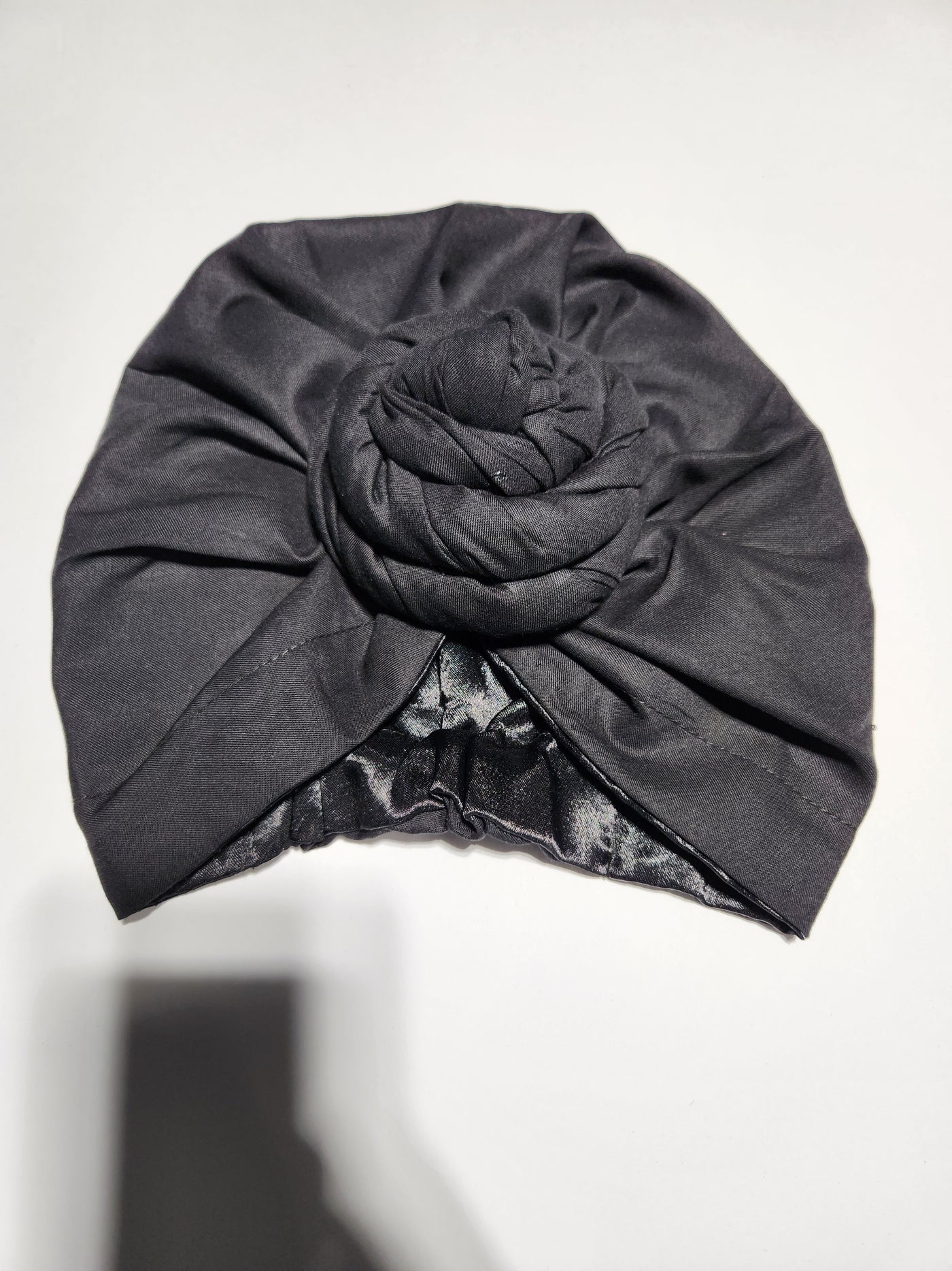 Solid Black Pre-tied Headwrap